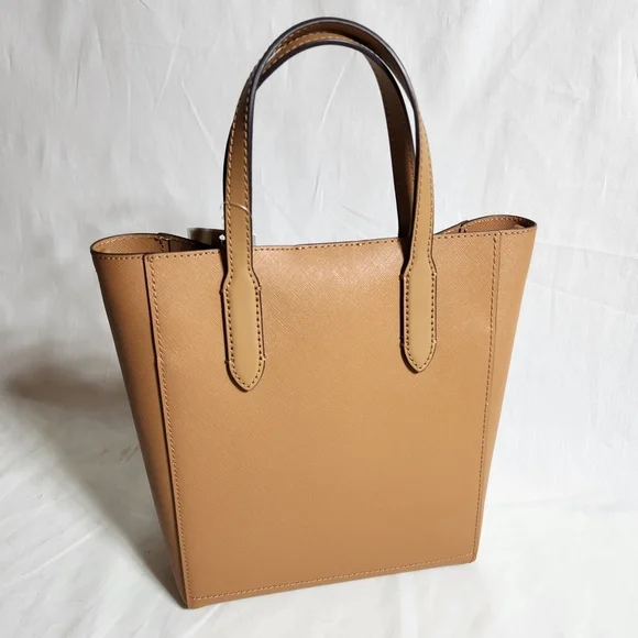 Michael Kors Vincent Small Tan Leather Tote Bag New With Tags And Packaging - Picture 2 of 14